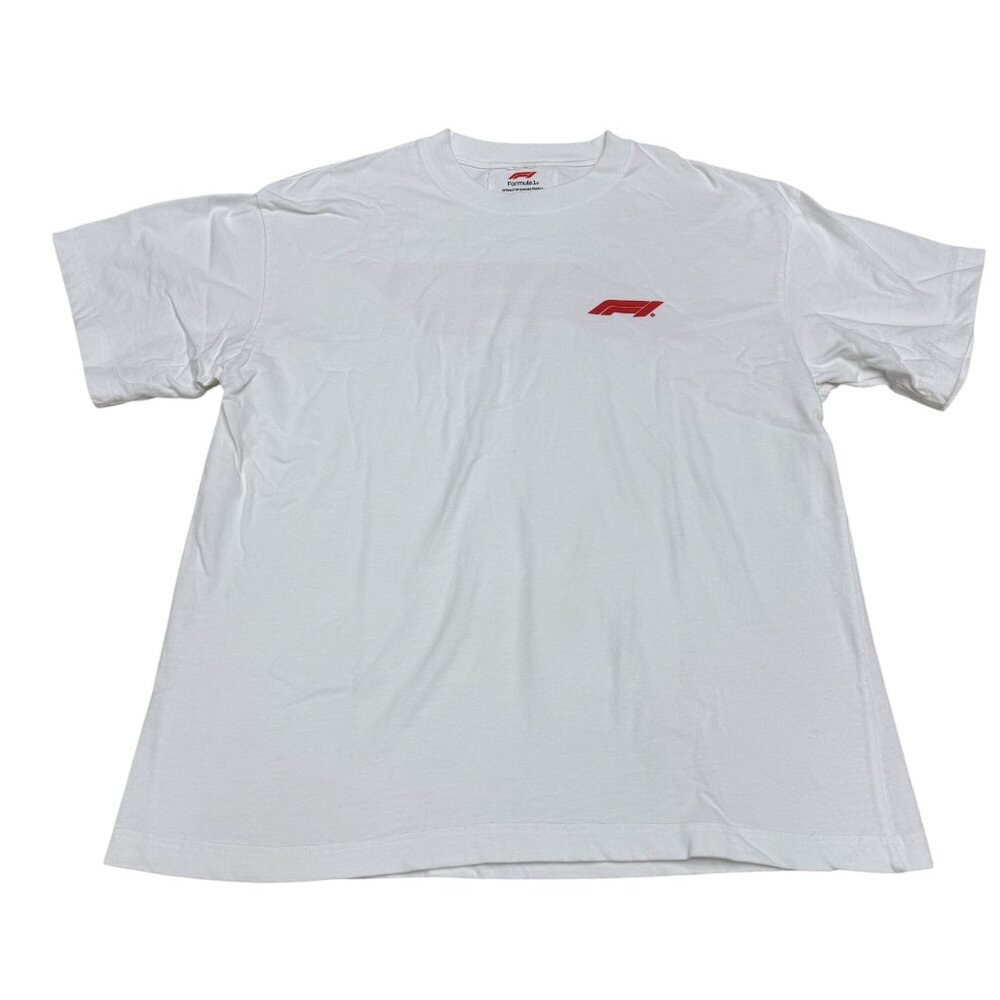Pacsun Formula 1 Men's White SS T-Shirt Official F1 Licensed Product, Size L